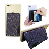 Stick On 3M Adhesive Flip Card Holder Multi-Card Slot Wallet ID, Credit Card Cash with Phone Stand Function for Apple iPhone Samsung Galaxy and more