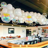 9PCS 10" Iridescent 4D Ball Balloons – Holographic Decor for Mermaid, Concert & Party Themes