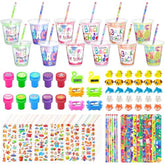 30 Set Back To School Stationery Gifts, First Day Of School Decoration Include Cup, Pencil, Stamp, Sticker, Slap Bracelets, Sharpener, Eraser, Lids, Card, Welcome To School Party For Students