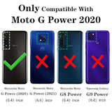 Moto G Power 2020 Case, Motorola G Power 2020 Case with Screen Protector, Military Grade Protective Cases with Ring for Moto G Power 2020 (Blue)