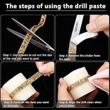 3 Yards Resin Rhinestone Ribbons Self Adhesive Diamond Ribbon Crystal