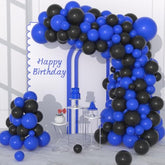 Black Blue Balloon Garland Arch Kit - 122Pcs Diy Royal Blue Black Ball