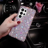 Bling Designer For Samsung Galaxy S25 Ultra Case, Glitter Rhinestones Phone Case With More Than 800 Super Shiny Rhinestones?Luxury Sparkly Hard Back Cover For Women Girls