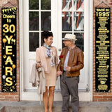 30th Birthday & Anniversary Decorations, Cheers to 30 Years Banner & Porch Sign