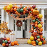 Fall Balloon Arch Kit: Burnt Orange, Ruby Red & Pumpkin Foil Balloons