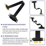 2 Pieces Pci E Pci Extension Cable Pcie Riser 1X Express 36Pin With Gold Plated Connector, 90 Degree, 20 Cm