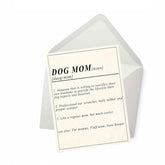 Dog Mom Definition Card, Best Dog Mom Card, Dog Mom Birthday Card From Dog, Card For Dog Mom, Mothers Day Cards From Dogs, Dog Mom Greeting Card, Card With Envelope (5X7”)