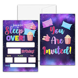 Sleepover Birthday Party Invitation, Galaxy Slumber Fill-In Invites For Friends, 20 Invitations With Envelopes(4" X 6")?Party Favors Decorations And Supplies-21