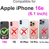 Designed For Iphone 16E Case Wallet,Women Flip Folio Cover With Embossed Pu Leather Stand Credit Card Holders Slots Wrist Strap Phone Case For Iphone 16E 6.1 Inch (Rose Gold Butterfly)