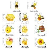 30 Pcs Bee Hanging Swirl Decorations, Hive Hanging Swirls Honey Hive Foil Ceiling Streamers Bee Themed Baby Shower Gender Reveal Supplies For Kids Birthday Decoration