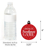 Big Dot of Happiness Drink If Game - Red and Gold Friendsmas - Friends Christmas Party Game - 24 Count