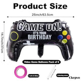 Gamer Party Balloons 6 Pack Video Game Controller Decor for Birthday Parties