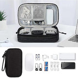 Electronic Organizer Bag, Waterproof Portable Travel Cable Storage Bag, Multifunctional Cord Storage Case For Usb Drive, Dard Drive, Power Bank, Charger, Mouse, Usb Cable, Headphones - Black