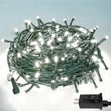 White 82Ft 200 Led Christmas String Lights Outdoor/Indoor (Extendable Green Wire, Ultra-Bright With 8 Modes, Ul Certified), Fairy String Lights For Xmas Tree Holiday Party Decoration, Cool White