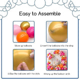 Pink Orange Gold Balloon Garland Kit: Party Arch Decor