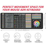 Left Handed Guitar Theory Mouse Pad Desk Pad, Chords, Circle Of Fifths, Scales, Guitar Fretboard, Music Theory All In One, Guitar Cheat Sheet Mouse Mat Desk Mat