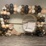Neutral Brown Balloon Set: 35pcs Khaki, Cream, Mocha, Beige - Baby Shower Decor