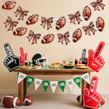 Football Party Decorations Banner Set - 4Pcs Hanging Garland Banners Paper Cutouts For Birthday, Sports Themed Game Day Tailgate Supplies Classroom Home Decor