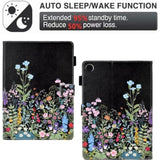Case For Samsung Galaxy Tab A9+/A9 Plus 11 Inch 2023 2024(Smx210/X216/X218),Pu Leather Multi Angle Stand Cover Slim Folio Protective Case For Galaxy Tab A9 Plus, Auto Wake/Sleep,Flowers