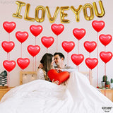 , Big I Love You Balloons And Heart Balloon - 16 Inch, Pack 28 | Love