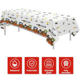 Monster Truck Birthday Decorations Tablecloth - Disposable Monster Truck Birthday Party Supplies Table Cover For Kids - 3 Pack (54In X 108In)