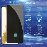 [2+2 Pack Privacy Screen Protector Compatible With Galaxy S22 5G, 2 Tempered Glass With 2 Camera Lens Protectors - Hd Clear - Bubble-Free - Anti-Spy - Scratch Resistant