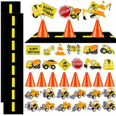 46 Pcs Construction Birthday Party Supplies Construction Table Centerp