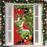 Merry Grinchmas Banner, 71 X 35In Polyester, New Year Christmas Decor For Home Party