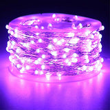 Dimmable Purple Fairy Lights Plug In, Waterproof Silver Wire 165 Ft 500 Led Starry String Lights With Remote For Christm