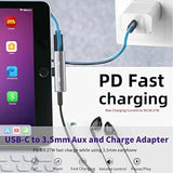 Usb C Headphone Adapter, 2 In 1 Usb C To 3.5Mm Headphone Jack Hifi Dac With 27W Fast Charging Dongle Adapter Compatible For Iphone 15 15Pro 15Promax,Samsung Galaxy S23 S22 S21 S20+ Note 20 Pixel 6/5