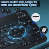 Bluetooth Keyboard For Ipad, Rechargeable Slim Portable Wireless Keyboard For Ipad Tablets, Compatible For All Ios/Windows/Android System Devices-Black