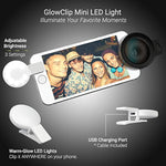 Pro Lens Kit For Iphone And Android, Macro And Wide Angle Lens With Led Light And Travel Case Black