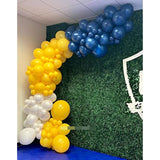 16.5Feet Yellow Blue White Balloons Arch Garland Kit For Graduation Party Birthday Party Baby Shower Decorations