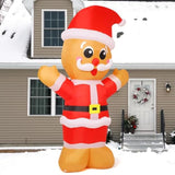 8Ft Christmas Inflatables Outdoor Decorations, Blow Up Gingerbread Inflatable With Built-In Leds For Christmas Indoor Ou