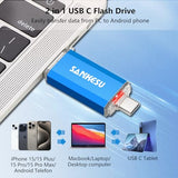 3.0 Usb C Flash Drive 512Gb, Usb-A & Type-C Otg Thumb Stick, Dual Memory Sticks Compatible With Pc/Laptop/Type C Cell Phone And Tablet (Blue)