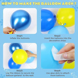 Sponge Cartoon Balloon Arch Kit with Backdrop, Blue-Green Birthday Decor