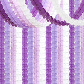 Purple Clover Paper Garland Set: Party Decorations, 12pcs