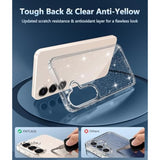 For Samsung Galaxy S25-Plus Case: S24-Plus Bling Sparkle Clear Military Grade Drop Protection Anti Yellowing Glitter Cell Phone Cover - Rugged Shockproof Protective Bumper Transparent Cases