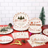 150Pcs Christmas Paper Plates & Napkins, Vintage Farmhouse Party Set