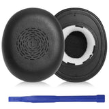 Earpads Replacement Ear Cushions For Jabra Evolve2 65 Flex Headset,Headphone Ear Pads Cushions With Soft Protein Leather(Black)