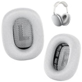 Ear Cushions For Airpods Max Headphone - Upgraded Mesh Earpads Replacement Compatible For Apple Airpods Max With Silicone Layer, Magnet, Memory Foam And Noise Isolation (White)