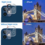 JETech Screen Protector for iPhone 12 6.1-Inch with Camera Lens Protector, Tempered Glass Film, 2-Pack Each