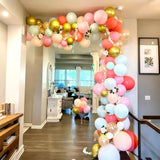 Pastel Balloon Arch Kit – Multicolor Macaron & Metallic Balloons for Birthday or Baby Shower Decor