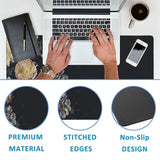 Mouse Pad,Vintage Peonies Desk Mat For Desktop,Desk Pad With Non-Slip Base And Stitched Edge,Extended Mousepad For Office And Home 35.4X15.7 Inch