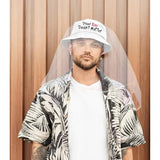 Bachelor Party Bucket Hat With Bridal Veil For Groom - Bachelor Party Favors & Supplies