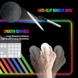 Rgb Mousepad Led Desk Mat Gaming Large Keyboard Cute Desktop Computer Laptop 14 Light Xxl Long Giant Big Cool Modern Design Unique For Men Boys Gamer Oversized Wide 30X12'' Mousepad, Space