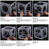 14 Holes Balloon Sizer Cube, Measurement Tool With Instructions For Arches, Column, Party Decoration (1-10 Inch)