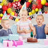 Red, Black, Yellow Balloon Garland Arch Kit, 110Pcs Cartoon Mouse Party Decor