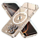 iPhone 16 Pro Magnetic Case Clear Glitter with Screen & Camera Protectors