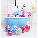 Rainbow Tie Dye Balloons - 50 Pcs 12 Inch Marble Agate Latex Swirl Hippie Party Balloons For Tie Dye & Christmas Birthdays